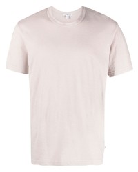 rosa T-Shirt mit einem Rundhalsausschnitt von James Perse