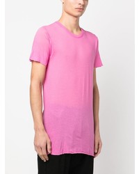 rosa T-Shirt mit einem Rundhalsausschnitt von Rick Owens