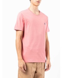 rosa T-Shirt mit einem Rundhalsausschnitt von Polo Ralph Lauren