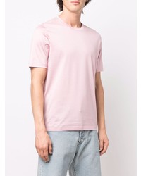 rosa T-Shirt mit einem Rundhalsausschnitt von D4.0