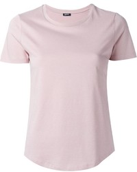rosa T-Shirt mit einem Rundhalsausschnitt von Jil Sander Navy