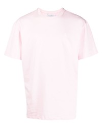 rosa T-Shirt mit einem Rundhalsausschnitt von JW Anderson