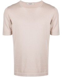 rosa T-Shirt mit einem Rundhalsausschnitt von La Fileria For D'aniello