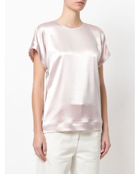 rosa T-Shirt mit einem Rundhalsausschnitt von Cédric Charlier