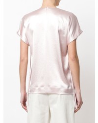 rosa T-Shirt mit einem Rundhalsausschnitt von Cédric Charlier