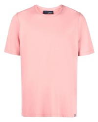 rosa T-Shirt mit einem Rundhalsausschnitt von Lardini