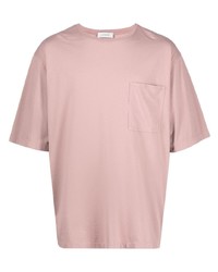 rosa T-Shirt mit einem Rundhalsausschnitt von Lemaire