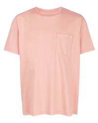 rosa T-Shirt mit einem Rundhalsausschnitt von Les Tien