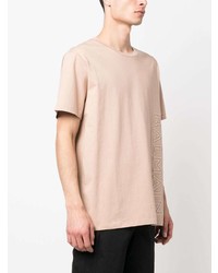 rosa T-Shirt mit einem Rundhalsausschnitt von Balmain