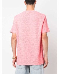 rosa T-Shirt mit einem Rundhalsausschnitt von Versace