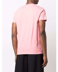 rosa T-Shirt mit einem Rundhalsausschnitt von Balmain