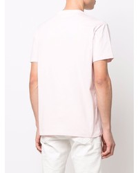 rosa T-Shirt mit einem Rundhalsausschnitt von Alexander McQueen