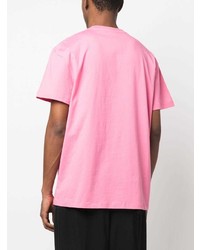 rosa T-Shirt mit einem Rundhalsausschnitt von Alexander McQueen