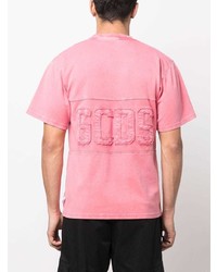 rosa T-Shirt mit einem Rundhalsausschnitt von Gcds