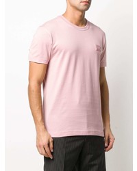 rosa T-Shirt mit einem Rundhalsausschnitt von Dolce & Gabbana