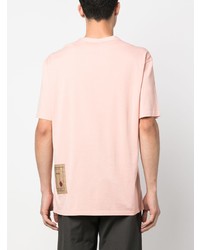 rosa T-Shirt mit einem Rundhalsausschnitt von Ten C
