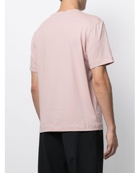 rosa T-Shirt mit einem Rundhalsausschnitt von BOSS