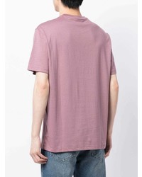 rosa T-Shirt mit einem Rundhalsausschnitt von Armani Exchange