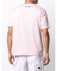 rosa T-Shirt mit einem Rundhalsausschnitt von Junya Watanabe MAN