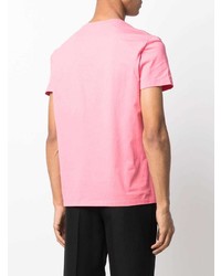 rosa T-Shirt mit einem Rundhalsausschnitt von Balmain