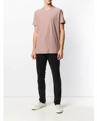 rosa T-Shirt mit einem Rundhalsausschnitt von Diesel