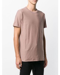 rosa T-Shirt mit einem Rundhalsausschnitt von Diesel