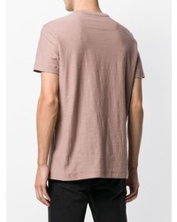 rosa T-Shirt mit einem Rundhalsausschnitt von Diesel