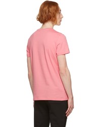 rosa T-Shirt mit einem Rundhalsausschnitt von Balmain