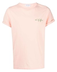 rosa T-Shirt mit einem Rundhalsausschnitt von Maison Labiche