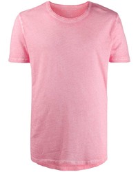 rosa T-Shirt mit einem Rundhalsausschnitt von Majestic Filatures