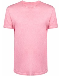 rosa T-Shirt mit einem Rundhalsausschnitt von Majestic Filatures