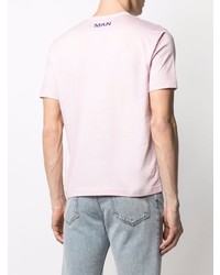 rosa T-Shirt mit einem Rundhalsausschnitt von Junya Watanabe MAN