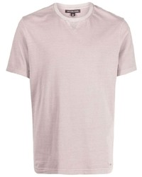 rosa T-Shirt mit einem Rundhalsausschnitt von Michael Kors Collection