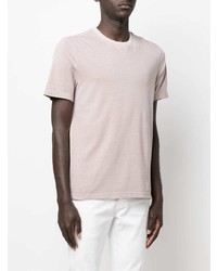 rosa T-Shirt mit einem Rundhalsausschnitt von Michael Kors Collection