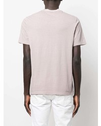 rosa T-Shirt mit einem Rundhalsausschnitt von Michael Kors Collection