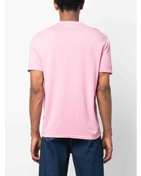 rosa T-Shirt mit einem Rundhalsausschnitt von Officine Generale