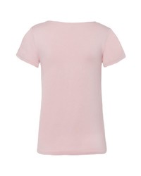 rosa T-Shirt mit einem Rundhalsausschnitt von More & More