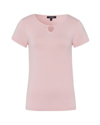 rosa T-Shirt mit einem Rundhalsausschnitt von More & More