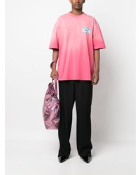 rosa T-Shirt mit einem Rundhalsausschnitt von Vetements