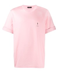 rosa T-Shirt mit einem Rundhalsausschnitt von Neil Barrett
