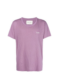 rosa T-Shirt mit einem Rundhalsausschnitt von Nick Fouquet