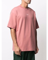 rosa T-Shirt mit einem Rundhalsausschnitt von Drôle De Monsieur