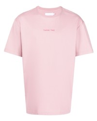 rosa T-Shirt mit einem Rundhalsausschnitt von Off Duty