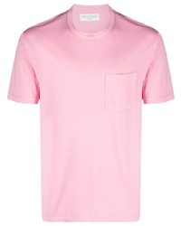 rosa T-Shirt mit einem Rundhalsausschnitt von Officine Generale