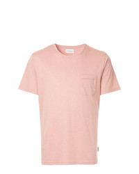 rosa T-Shirt mit einem Rundhalsausschnitt von Oliver Spencer
