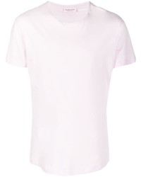 rosa T-Shirt mit einem Rundhalsausschnitt von Orlebar Brown