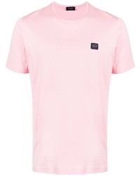 rosa T-Shirt mit einem Rundhalsausschnitt von Paul & Shark