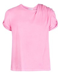 rosa T-Shirt mit einem Rundhalsausschnitt von Per Götesson