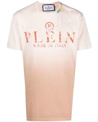 rosa T-Shirt mit einem Rundhalsausschnitt von Philipp Plein