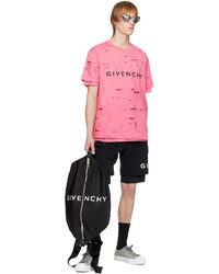 rosa T-Shirt mit einem Rundhalsausschnitt von Givenchy